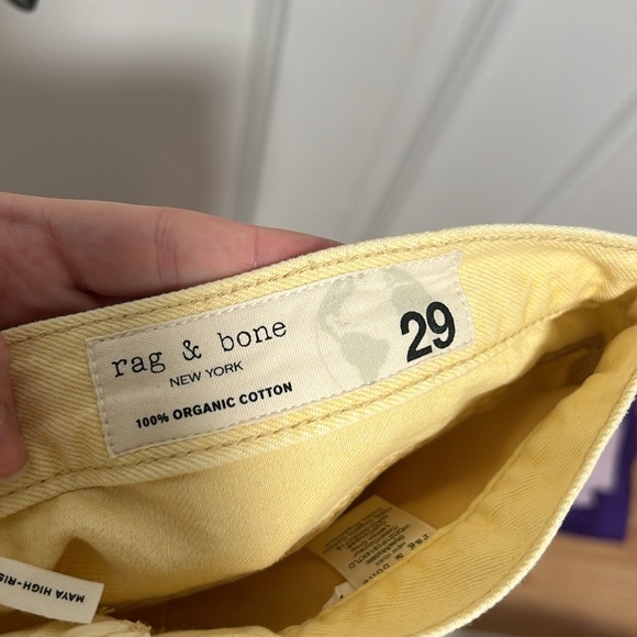 Rag and bone high rise yellow shorts NEW - Picture 5 of 5